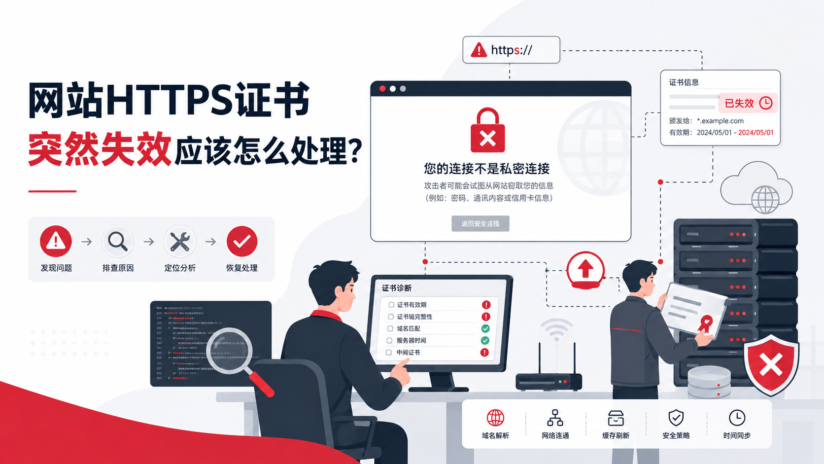 网站HTTPS证书突然失效应该怎么处理配图